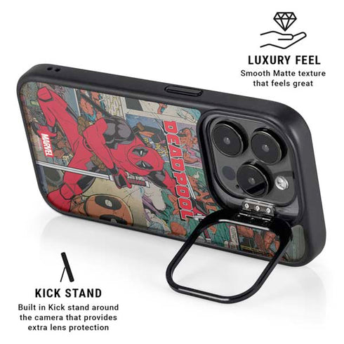 Marvel Deadpool Deadpool Collage iPhone 14 Pro Kickstand Case
